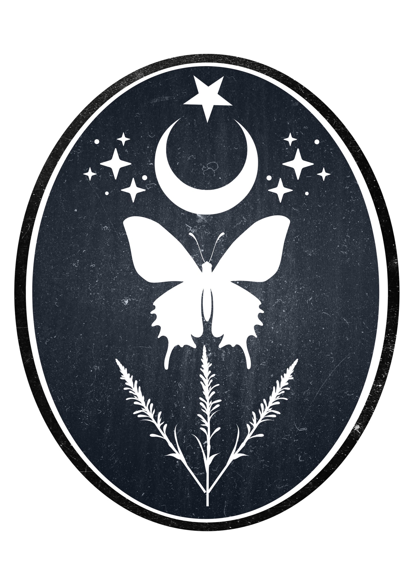 Butterfly Moon Print A5