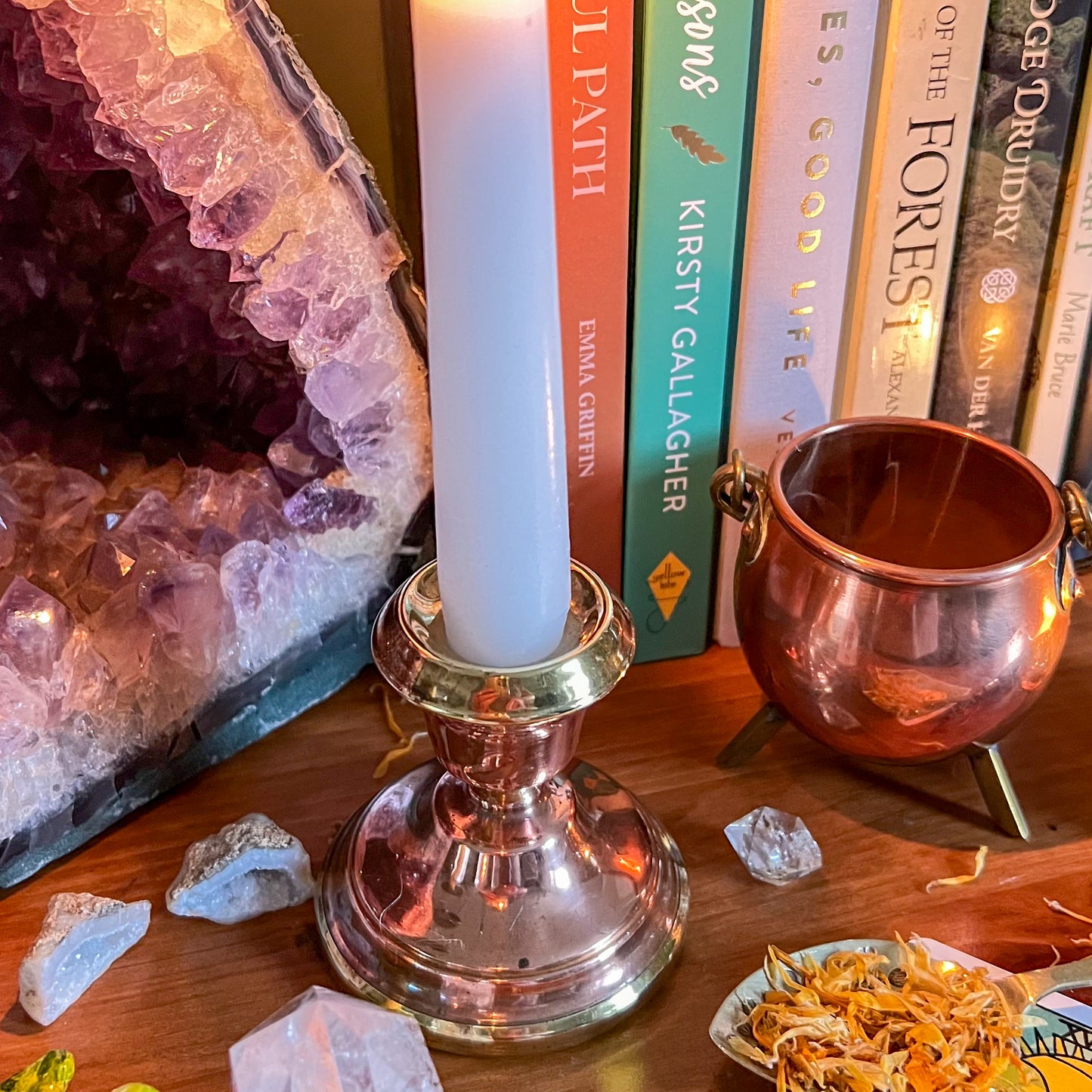 Copper & Brass Candle Holder