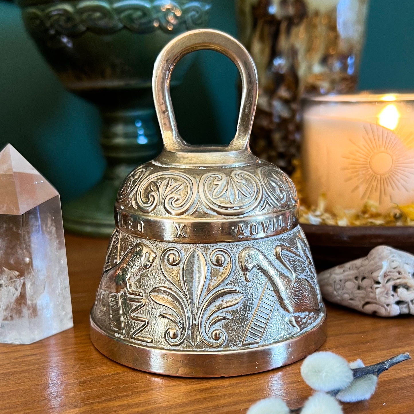 Large Vintage Brass Altar Bell