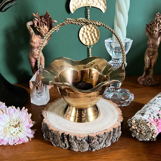 Vintage Brass Offering Dish