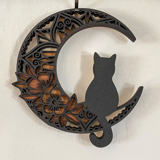Cat on the Moon Plaque