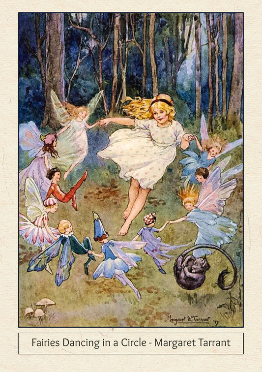 Fairies Dancing in a Circle Print A5