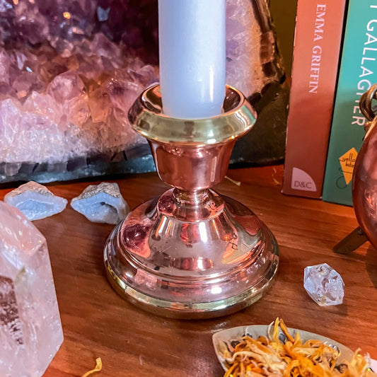 Copper & Brass Candle Holder