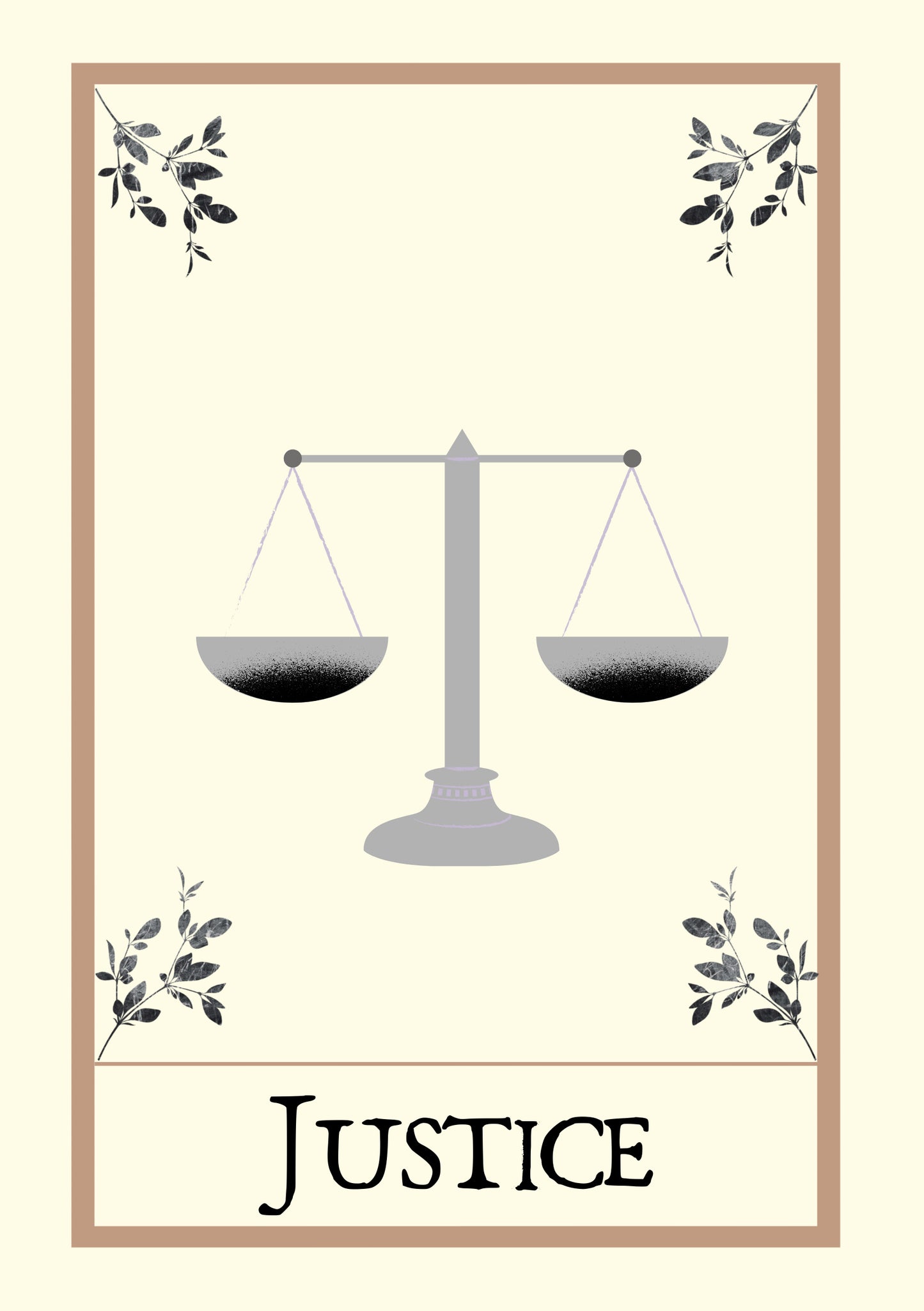 Justice Tarot Print A5