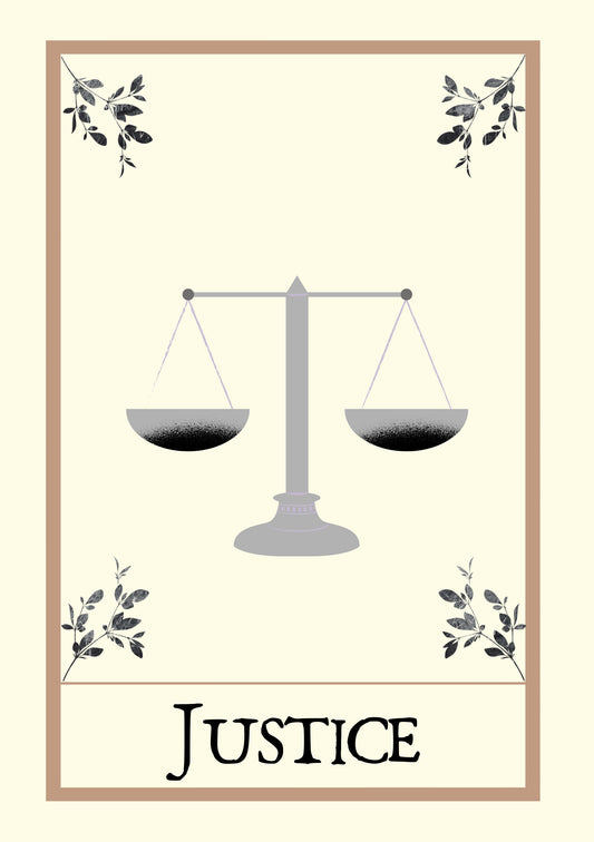 Justice Tarot Print A5