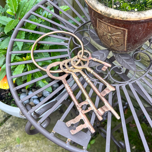 Vintage Brass Witch Keys