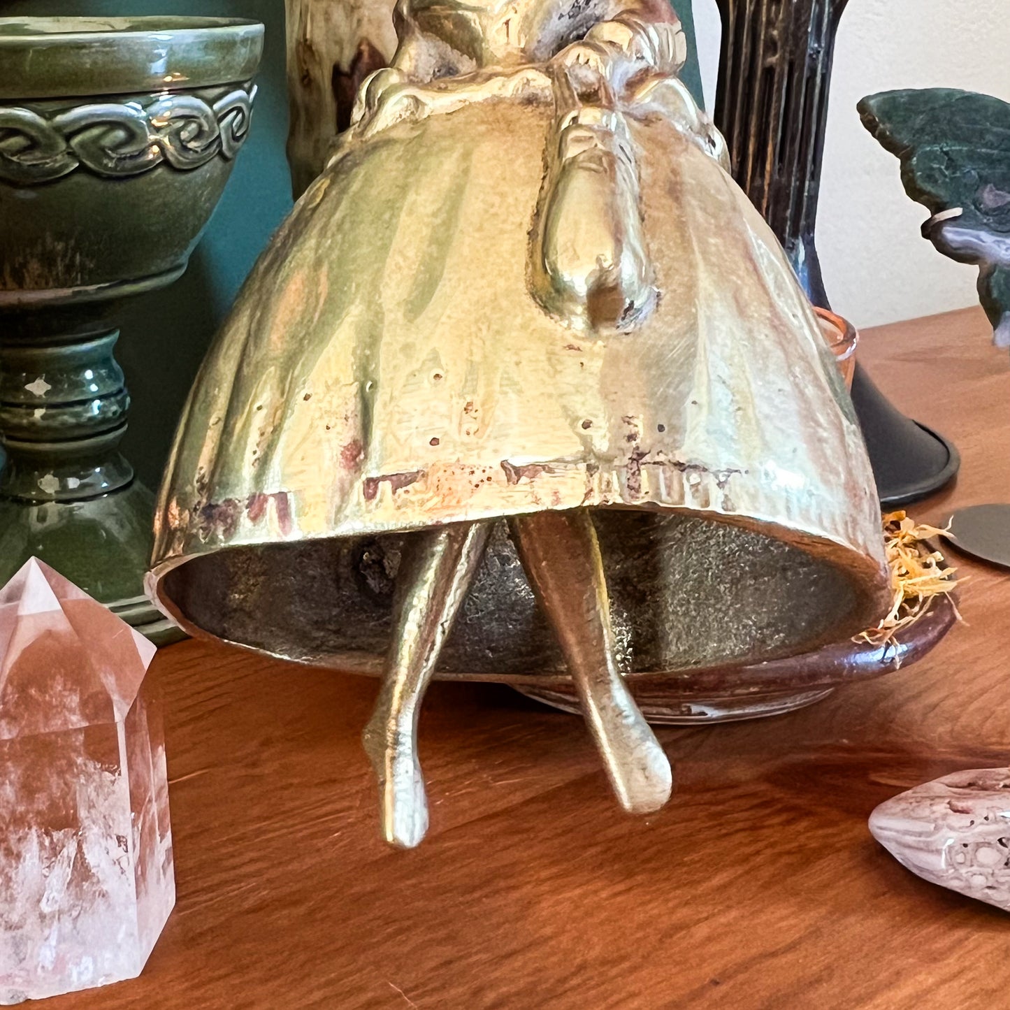 Vintage Brass Lady Bell (with legs)