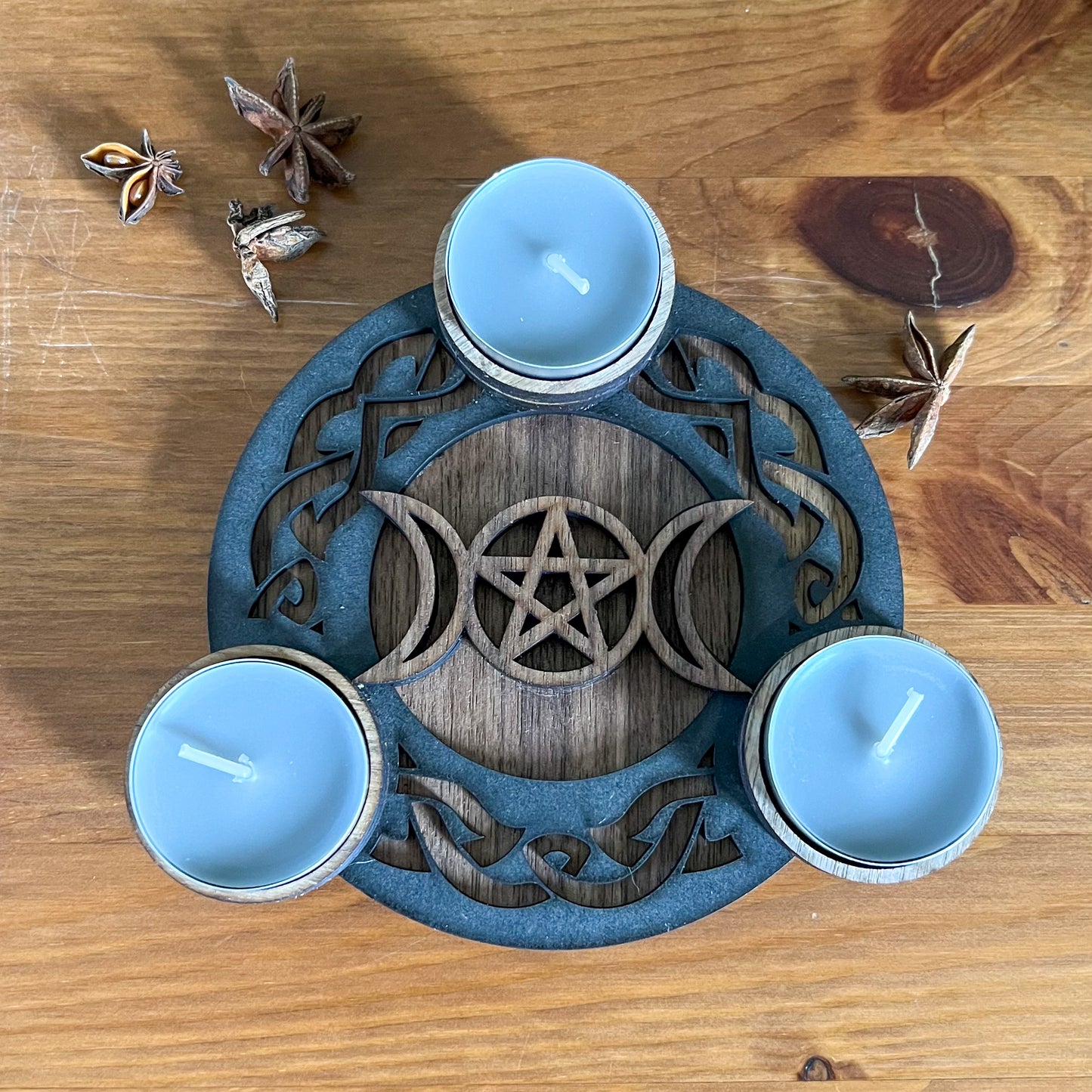 Triple Goddess Tealight Holder