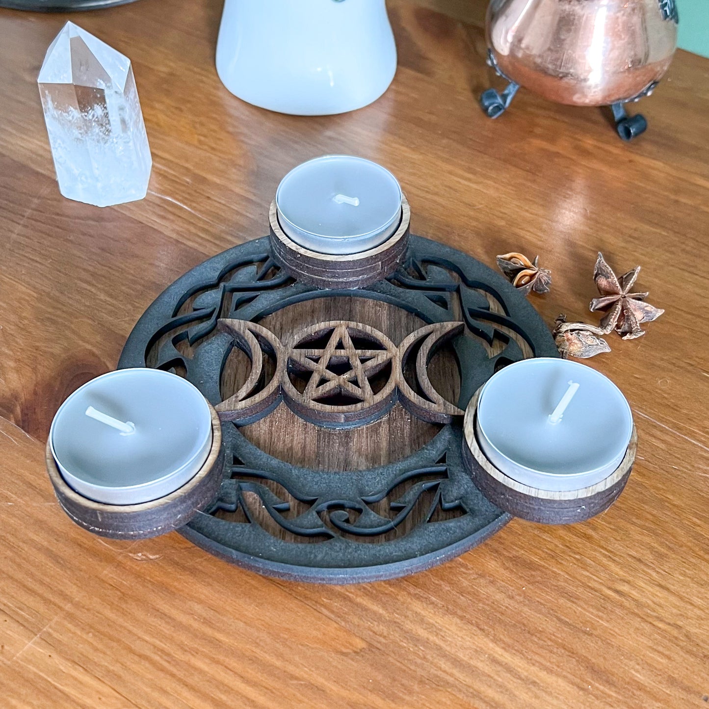 Triple Goddess Tealight Holder