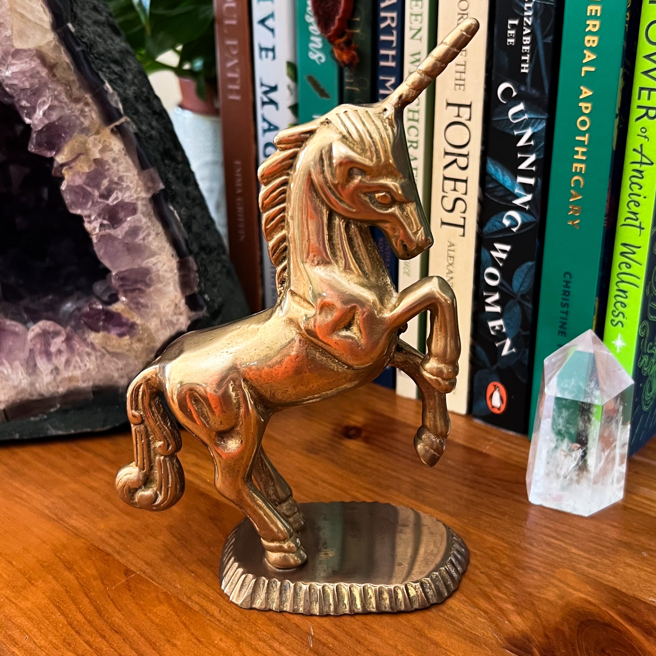 Vintage offers brass unicorn figurine