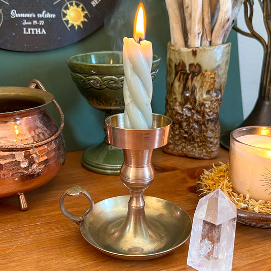 Vintage Brass Candle Holder